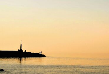 Il mare di Pesaro al tramonto